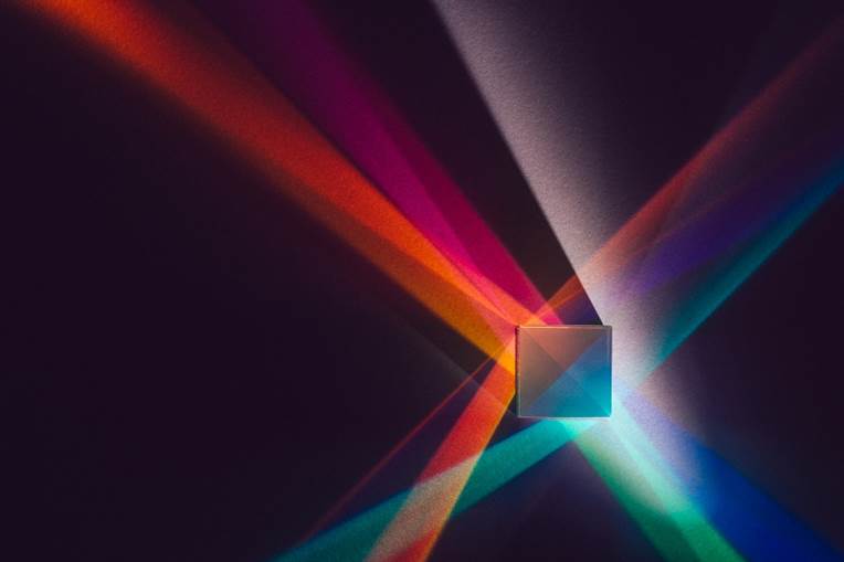 A spectrum of lights in different colors